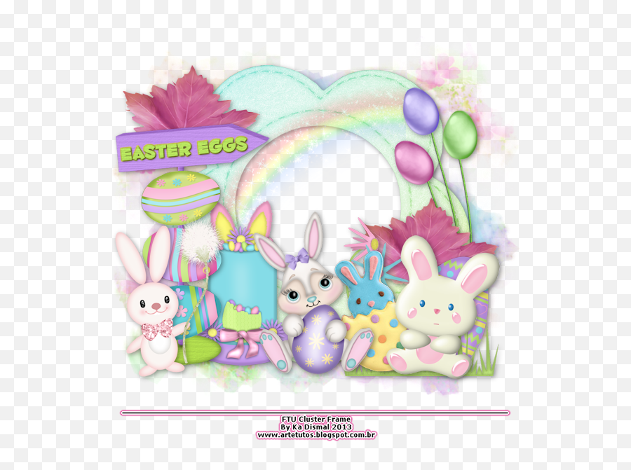 Download Art E Tutos - Easter Egg Cluster Frames Png Image Portable Network Graphics,Easter Frame Png