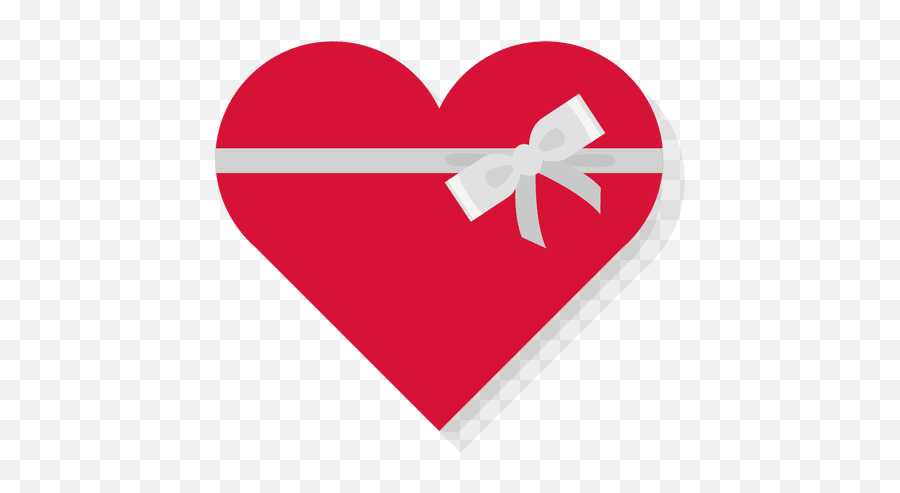 Red Heart Gift Box Silver Bow Icon 26 - Transparent Png Familygiftsco,Gift Ribbon Png