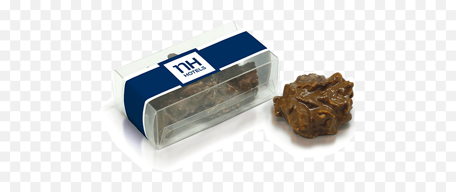 Acetate Box With Chocolate Rocks - Chocolate Caja De Acetato Png,Chocolate Transparent