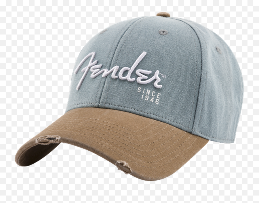 Fender Spaghetti Logo Washed Snapback Hat - Grey U0026 Brown Baseball Cap Png,Fender Logo Png