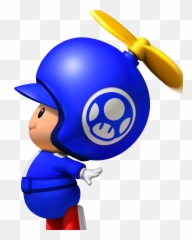 Download Propeller Blue Toad Png Image - Cartoon,Toad Png