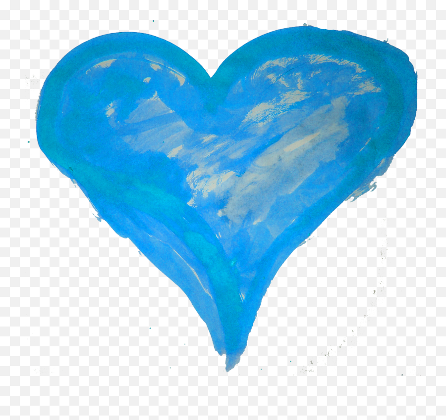 Download Watercolor Png 1 Image - Transparent Watercolor Blue Heart,Blue Watercolor Png
