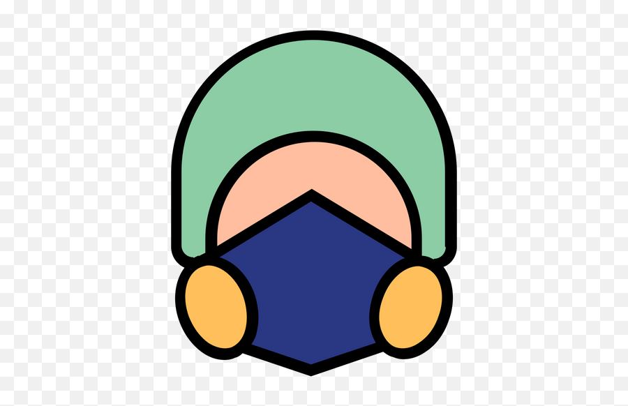 Face Mask Icon Of Colored Outline Style - Available In Svg Clip Art Png,Ninja Mask Png