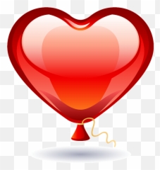 Heart Balloon Clipart - Transparent Red Image png
