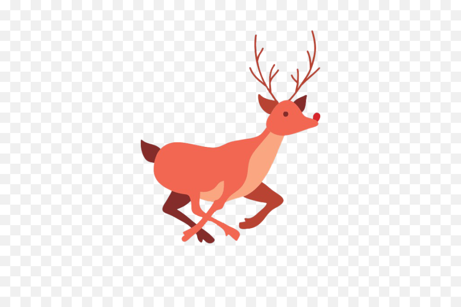 Reindeer Cartoon Running 01 - Transparent Png U0026 Svg Vector File Renos Rojos En Png,Christmas Lights Gif Png