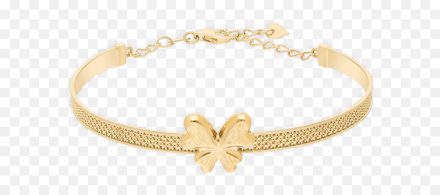 Lucky Butterfly Bangle Yellow Gold - Solid Png,Gold Butterfly Png