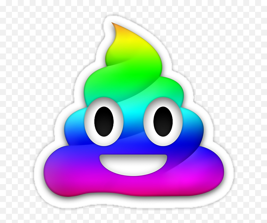 Free Poop Emoji Silhouette Download - Rainbow Poop Emoji Png,Turd Png