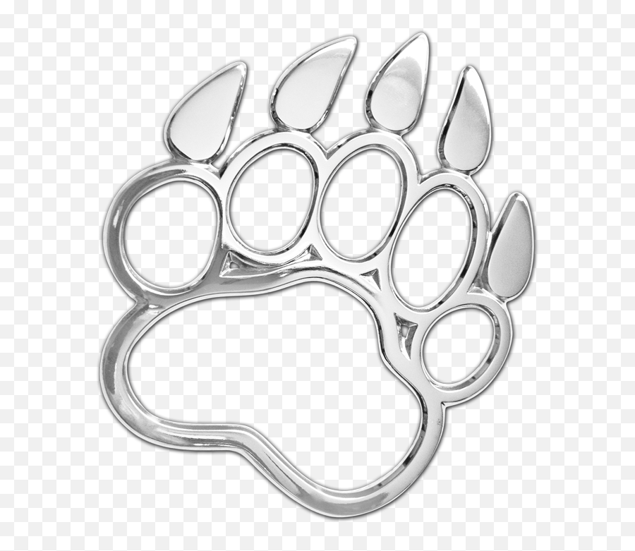 Bear Claw 3d Chrome Plated Sticker - Solid Png,Bear Claw Png
