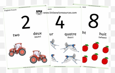Free English French 0 - 10 Counting Numbers Printable Png,Number 10 Png