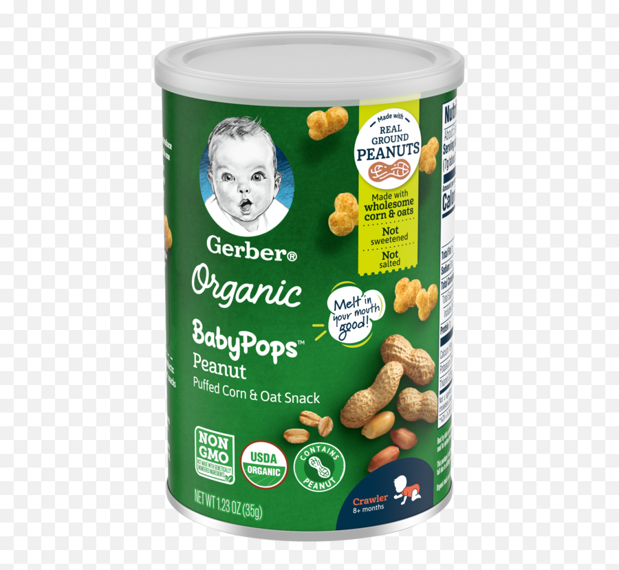 Organic Puffed Corn And Oat Snack - Peanut Gerber Png,Peanuts Png