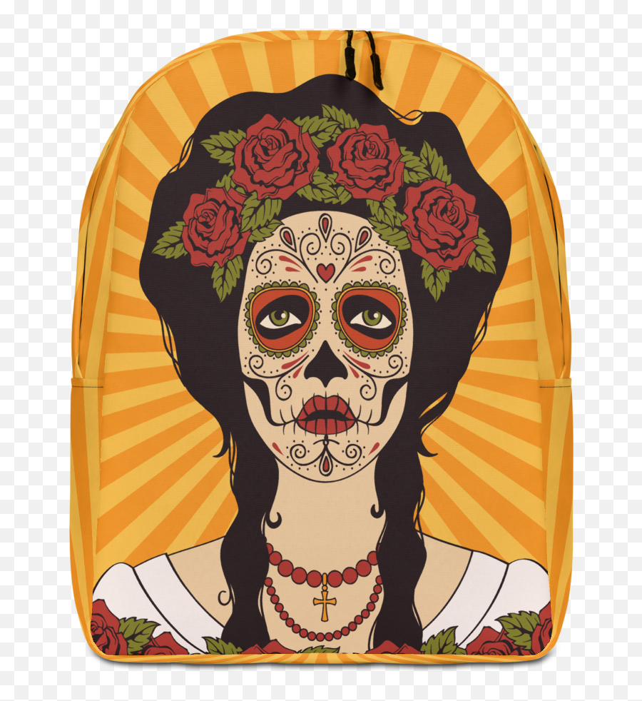 Sugar Skull Minimalist Backpack Day Of The Dead Día De Los Muertos - Digital Sugar Skull Girl Png,Dia De Los Muertos Png
