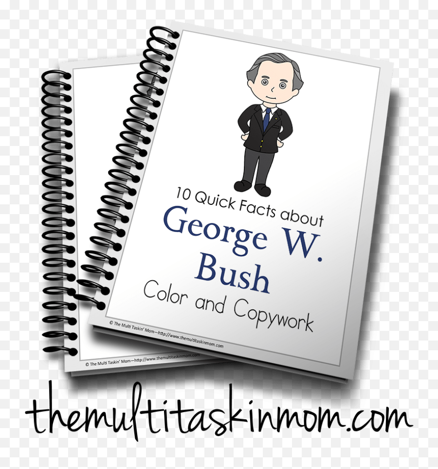 George W Bush Color And Copywork - The Multi Taskinu0027 Mom Old Testament Bible Characters Clip Art Png,George Bush Png