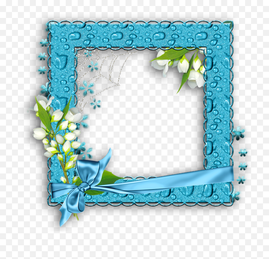 Download Blue Water Png Photo Frame - Png Blue Wedding Frame Png,Water Png