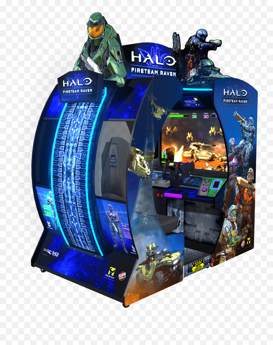 Halo Fireteam Raven U2013 Raw Thrills Inc - New Arcade Games 2020 Png,Halo 2 Logo