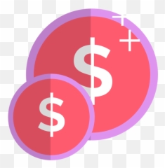 Pink Coins Icon - Icone Dinheiro Rosa Png
