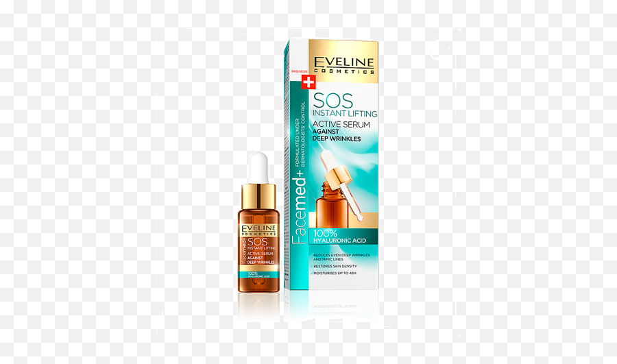 Eveline Facemed Sos Active Serum 100 Hyaluronic Acid 18ml - Eveline Hyaluronic Acid Serum Png,Hyaluronic Acid Icon