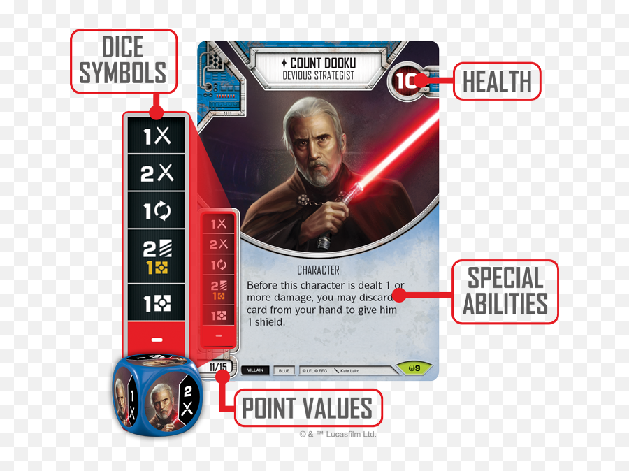 Star Wars Destiny - Jcc Et Dés Star Wars Destiny Card Game Png,Count Dooku Png