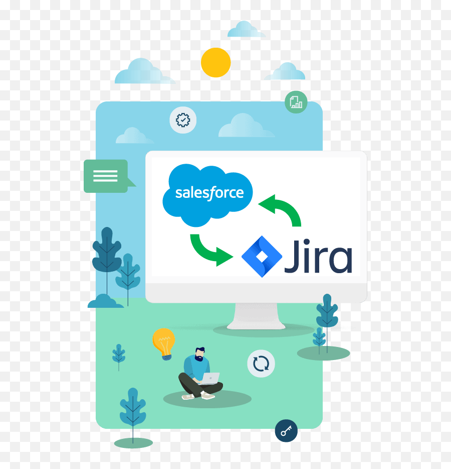 Salesforce - Jira Connector For Project Management Soljit Illustration Png,Salesforce Opportunity Icon