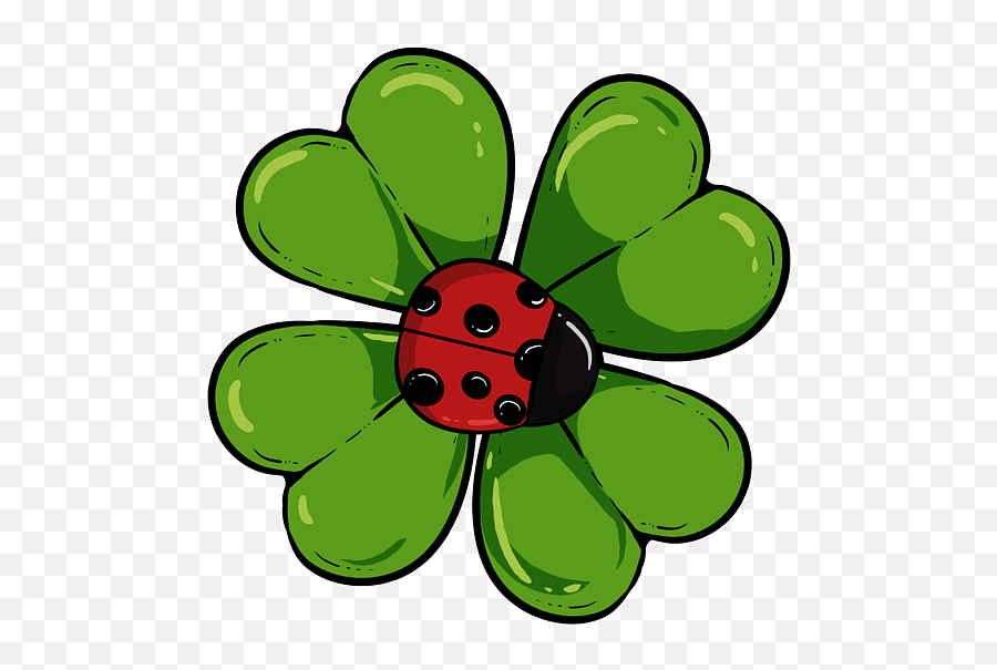 Ladybug Shamrock Clover Mindfull Ladybird Mindful Fleece - Dot Png,Ladybug Icon Leaf