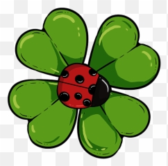 Ladybug Shamrock Clover Mindfull Ladybird Fleece - Dot png