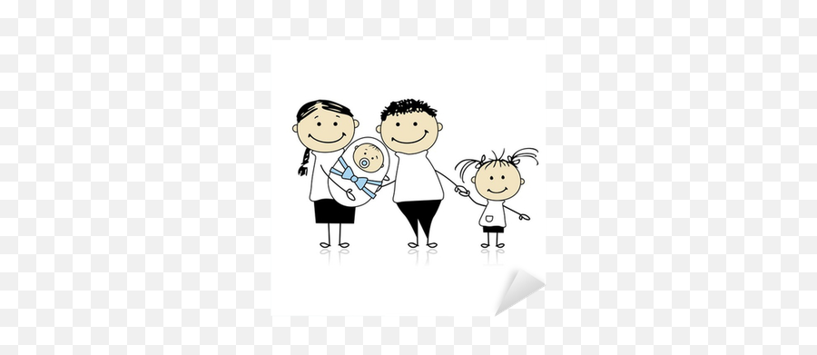 Sticker Happy Parents With Children Newborn Baby In Hands Png Parent Lifting Icon