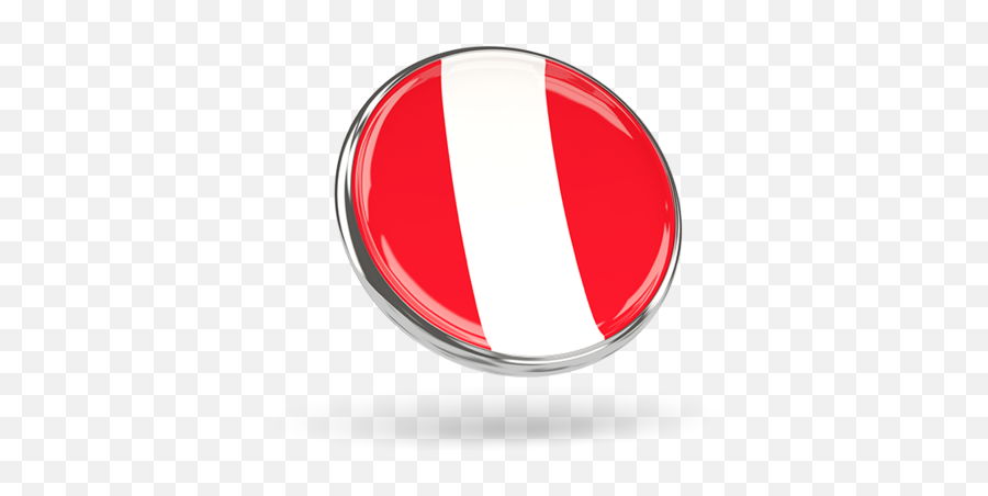 Round Icon With Metal Frame Illustration Of Flag Peru - Solid Png,Peru Icon