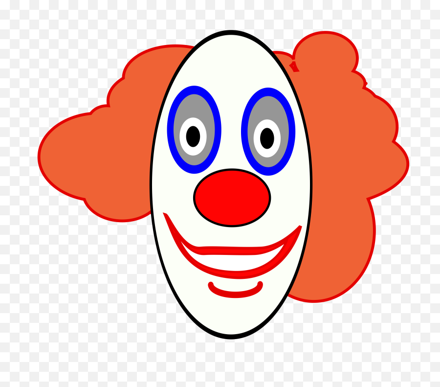 Clown Face Clipart - Clown Face Clip Art Png,Clown Emoji Png