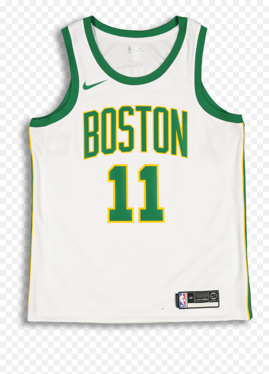 Nike Boston Celtics Kyrie Irving 11 City Edition Swingman Nba Jersey White Png
