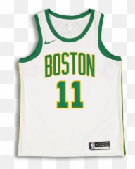 Nike Boston Celtics Kyrie Irving 11 City Edition Swingman Nba Jersey White Png