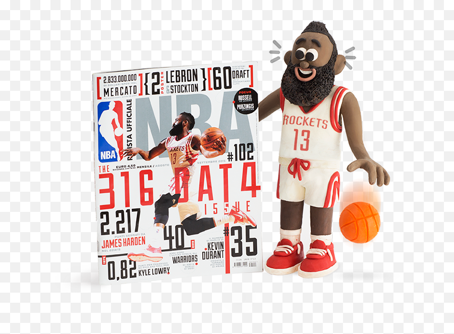 James Harden X Rivista Ufficiale Nba - Dribble Basketball Png,James Harden Png