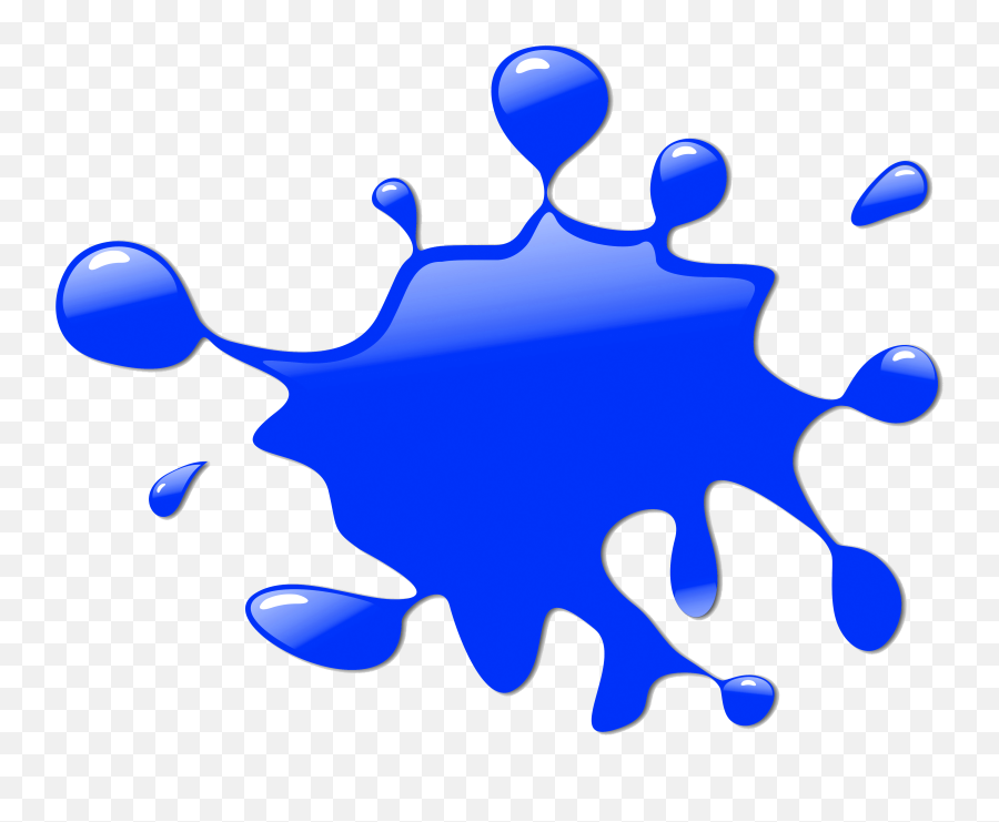 Free Blue Paint Splatter Transparent - Blue Paint Splatter Clipart Png,Blue Splash Png