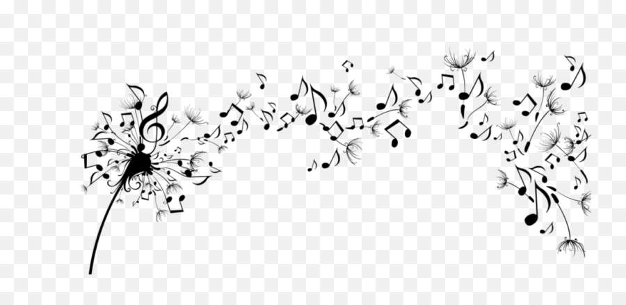 Download Music Notes - Flower With Music Notes Png,Musical Notes Png