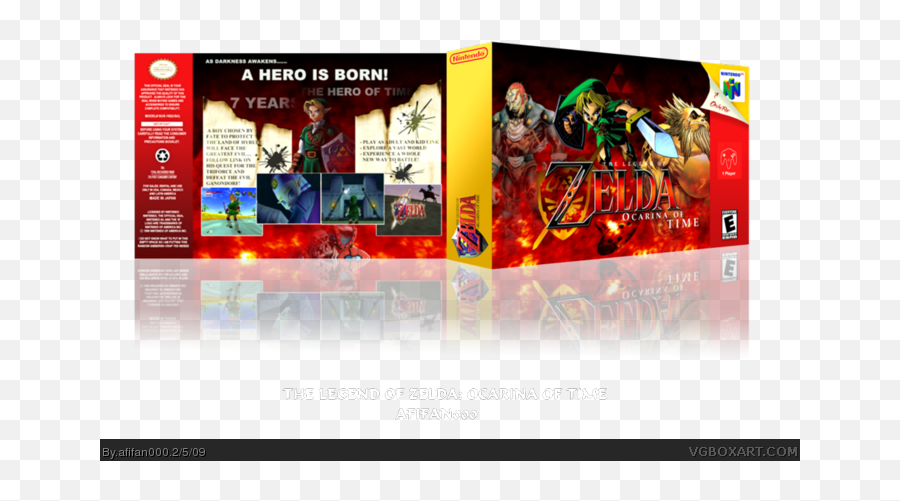 The Legend Of Zelda Ocarina Time Nintendo 64 Box Art - Legend Of Zelda Ocarina Png,Ocarina Of Time Png