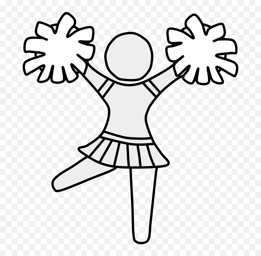 Cheer Pom Poms Drawing Sketch Coloring Page