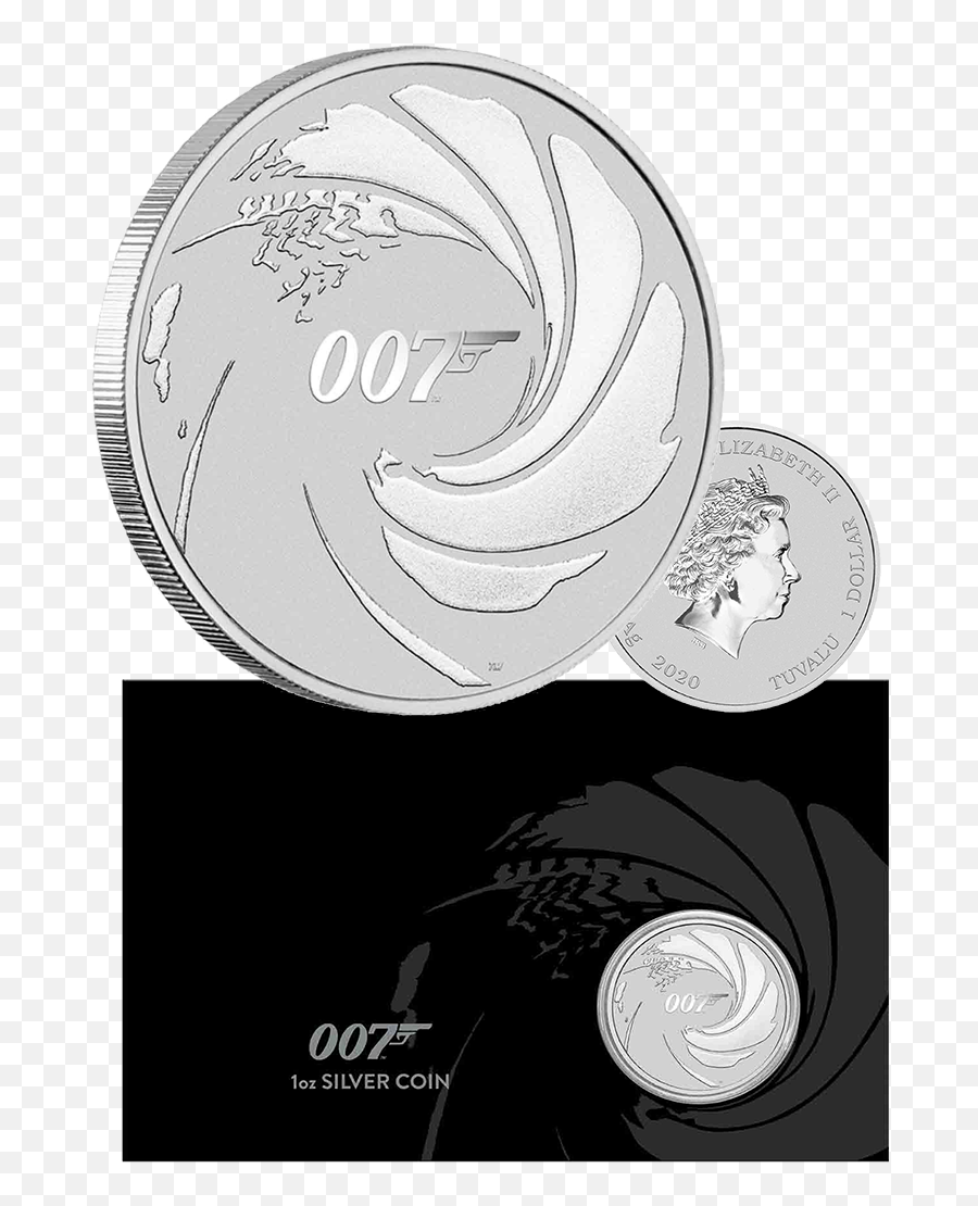 2020 1 James Bond 007 1oz High Relief Silver Coin - James Bond 007 1oz Silver Png,007 Logo Png