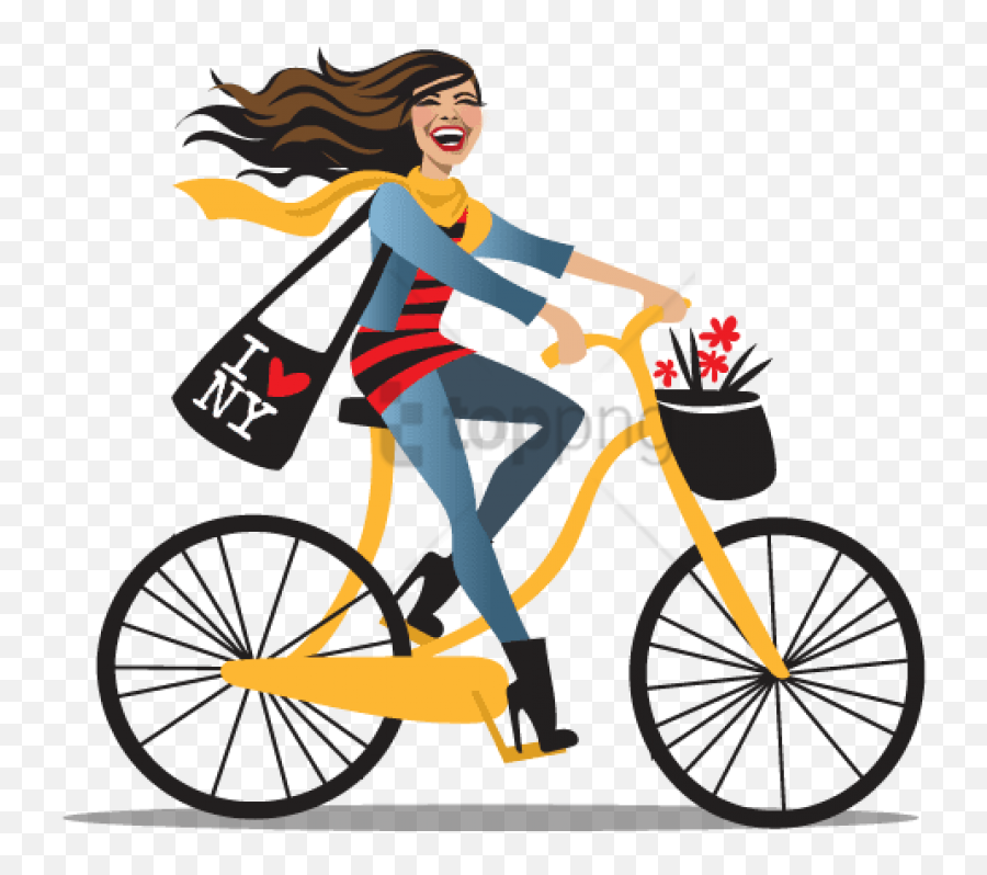 Bicycle Transparent Background Png - Girl On The Bike,Bicycle Transparent Background