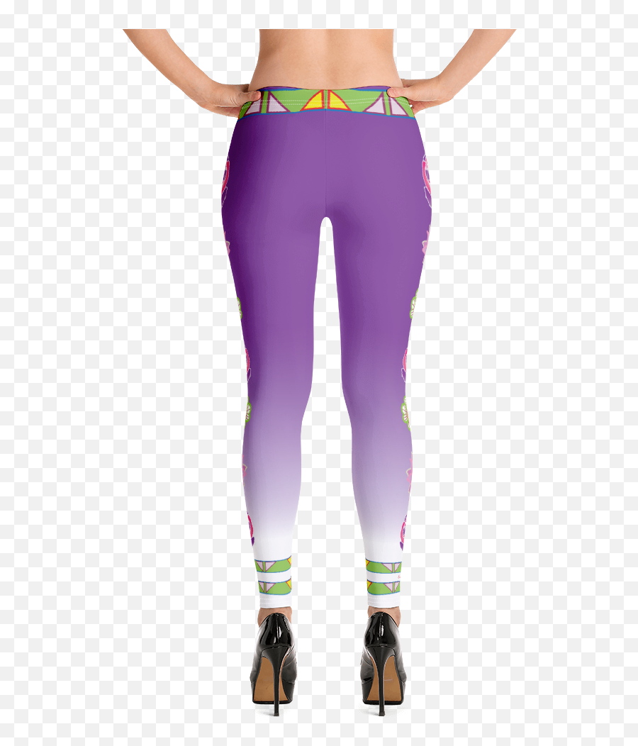 I Love Me Purple And White Fade Leggings - Capri Pants Png,White Fade Png