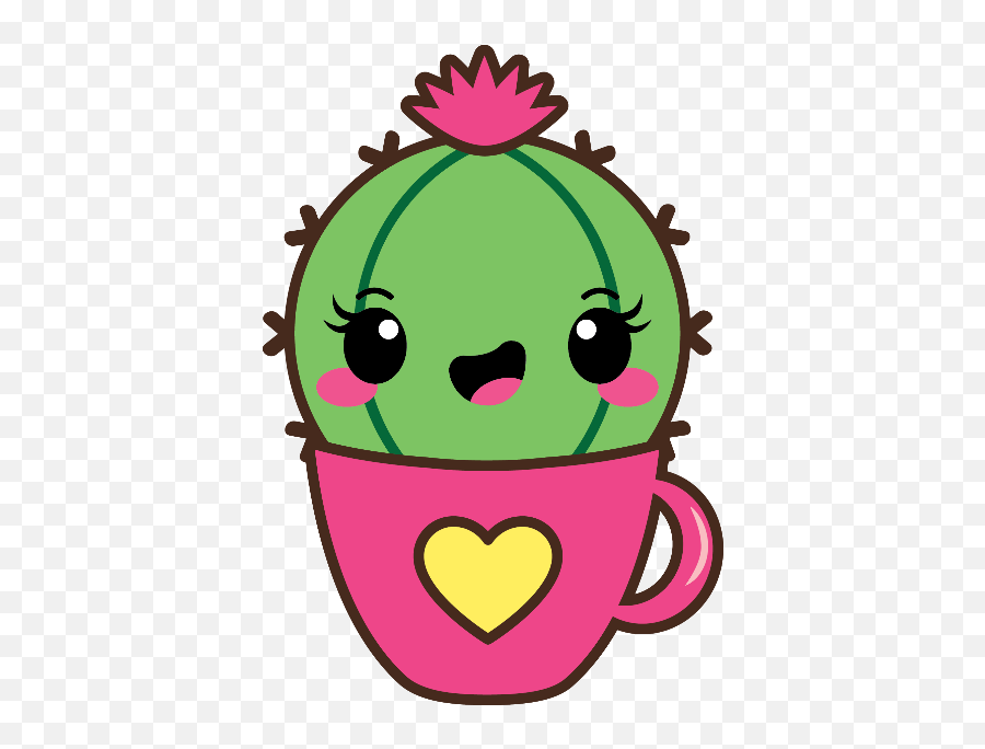 Kawaii Cactus Stickers Messages Sticker - 2 Cactus Clipart Kawaii Cactus Clipart Png,Cactus Clipart Png