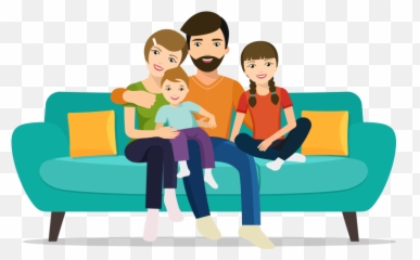 People Sitting - Family At Home Illustration Transparent PNG