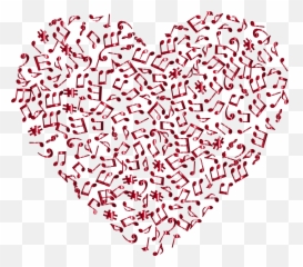 Heart Png Transparent Background - Musical Notes Clip Art