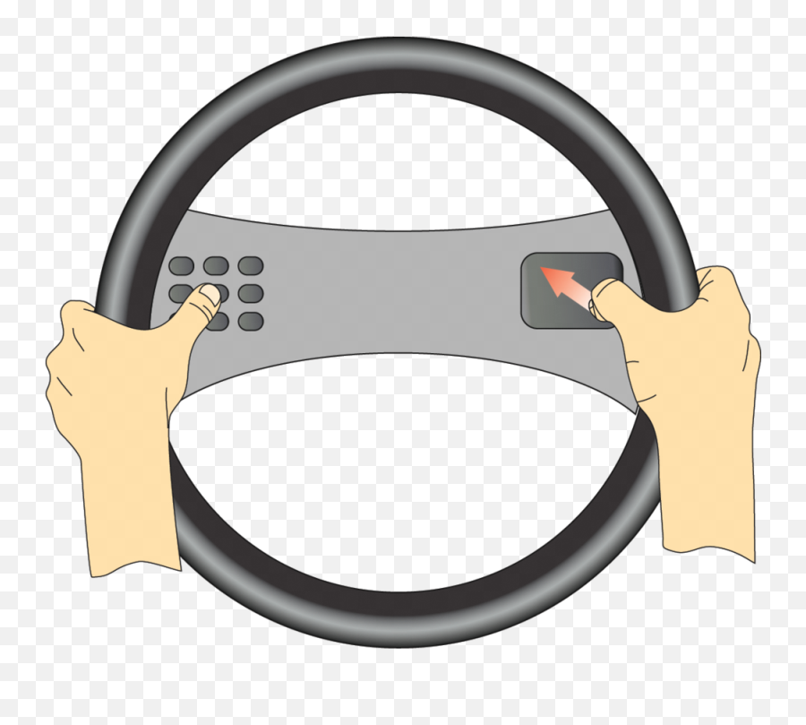 Download Hd Thumb Gestures With Mode Selection - Hands On Steering Wheel Transparent Png,Steering Wheel Png