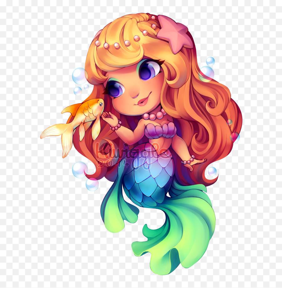 Commissioned - Kawaii Mermaid Chibi Png,Mermaid Png