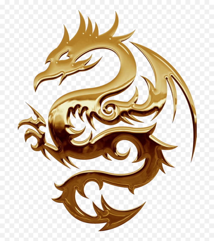 Dragon Silhouette Png - Gold Dragon Png Gold Dragon Logo Transparent Gold Dragon Png,Dragon Logo