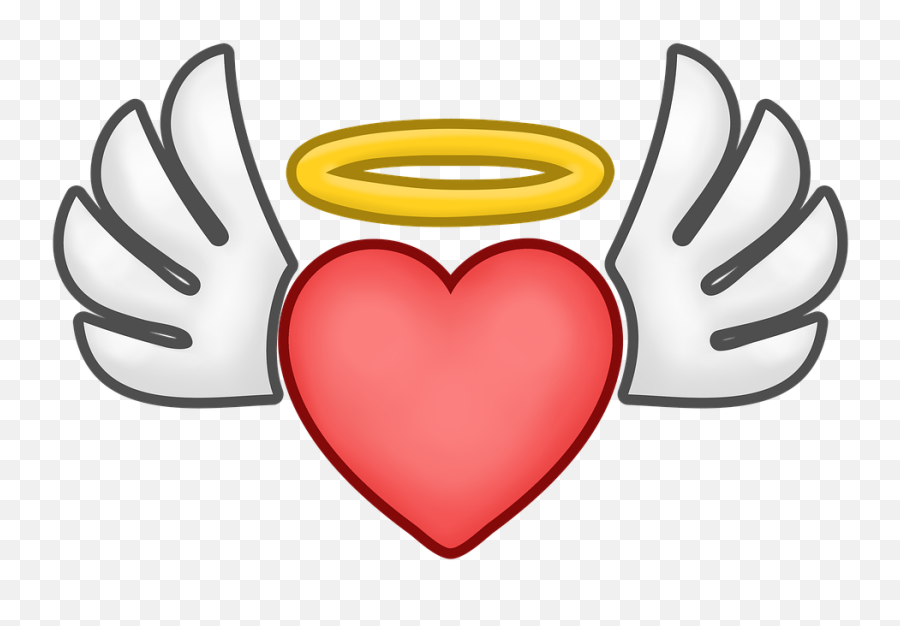 Heart Wings Halo - Free Image On Pixabay Angel Heart Wings Clip Art Png,Angel Halo Transparent