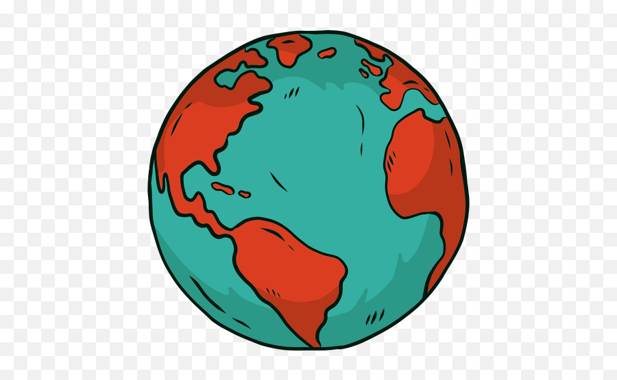 Planet Earth Globe Africa America Flat - Planet Vector Art Png,Flat Earth Png