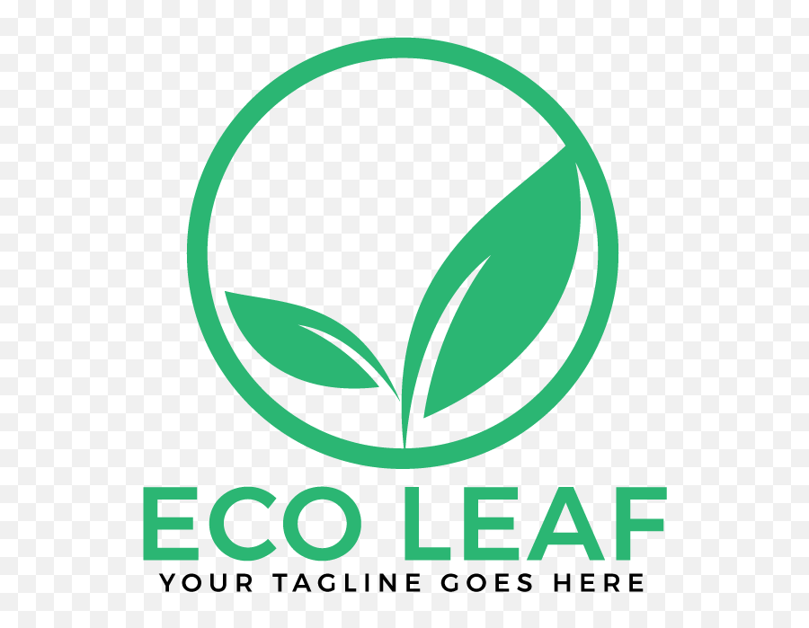 Eco Leaf Vector Logo Design Green Tropical Icon - Circle Png,Green Circle Logo