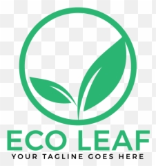 Eco Leaf Vector Logo Design Green Tropical Icon - Circle png