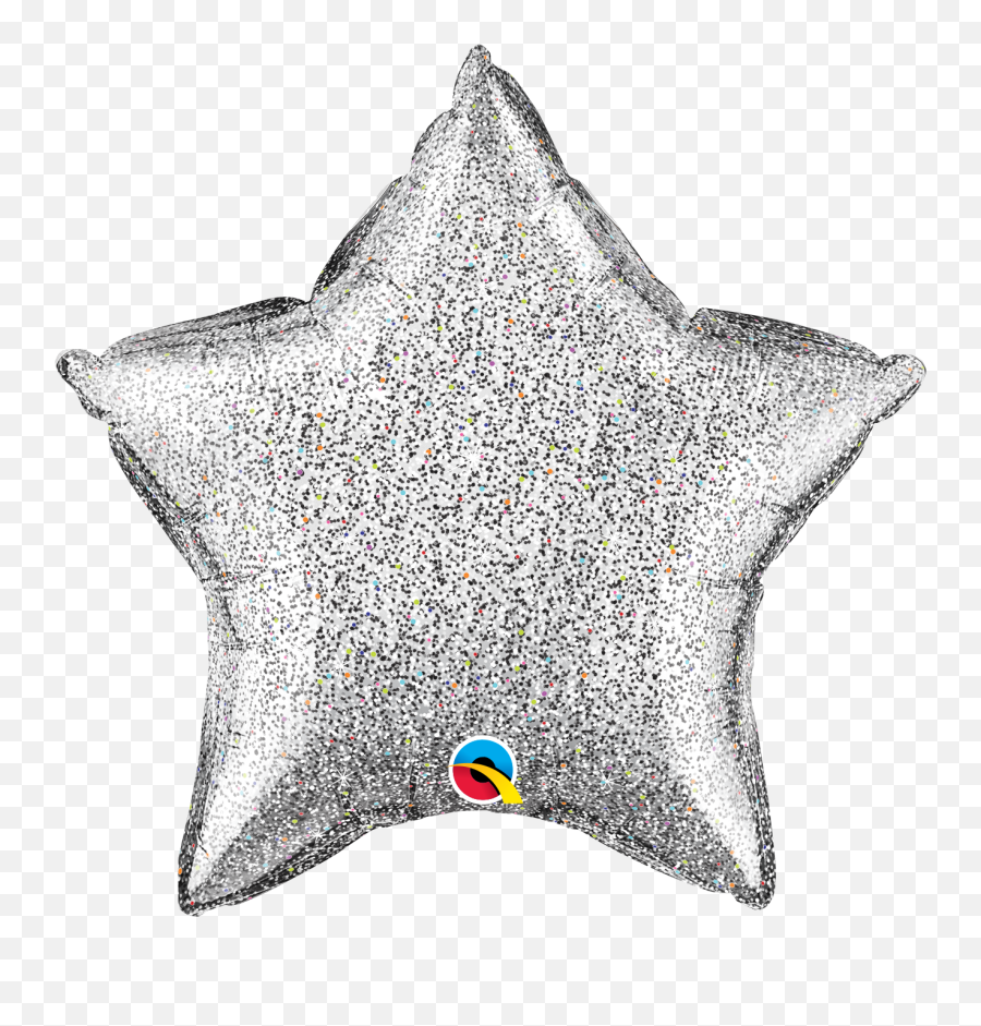 20 Glittergraphic Star Silver Foil Balloon Bargain - Qualatex Gold Foil Balloon Png,Silver Balloons Png