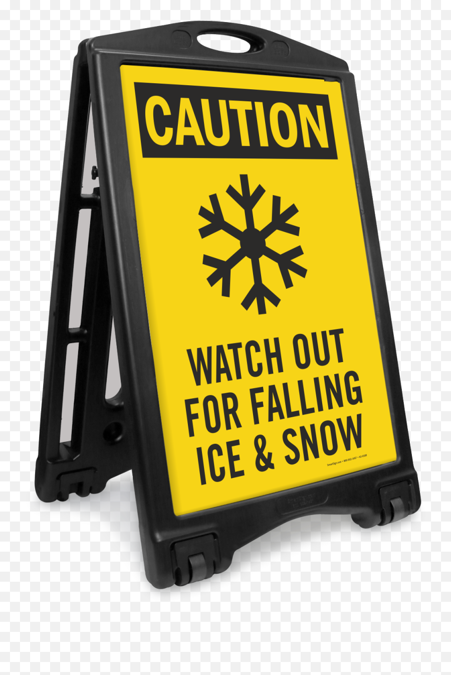Falling Snow Sidewalk Sign Kit - Frame Social Distancing Sign Png,Snow Frame Png