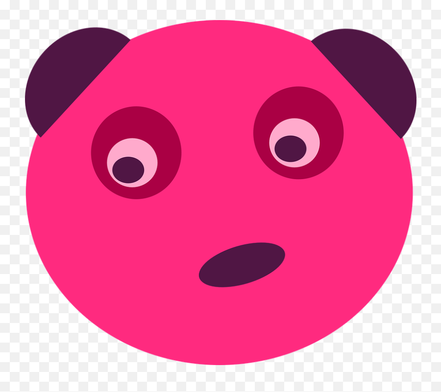 Bear Pink Panda - Animal Face In Circle Png,Panda Face Png